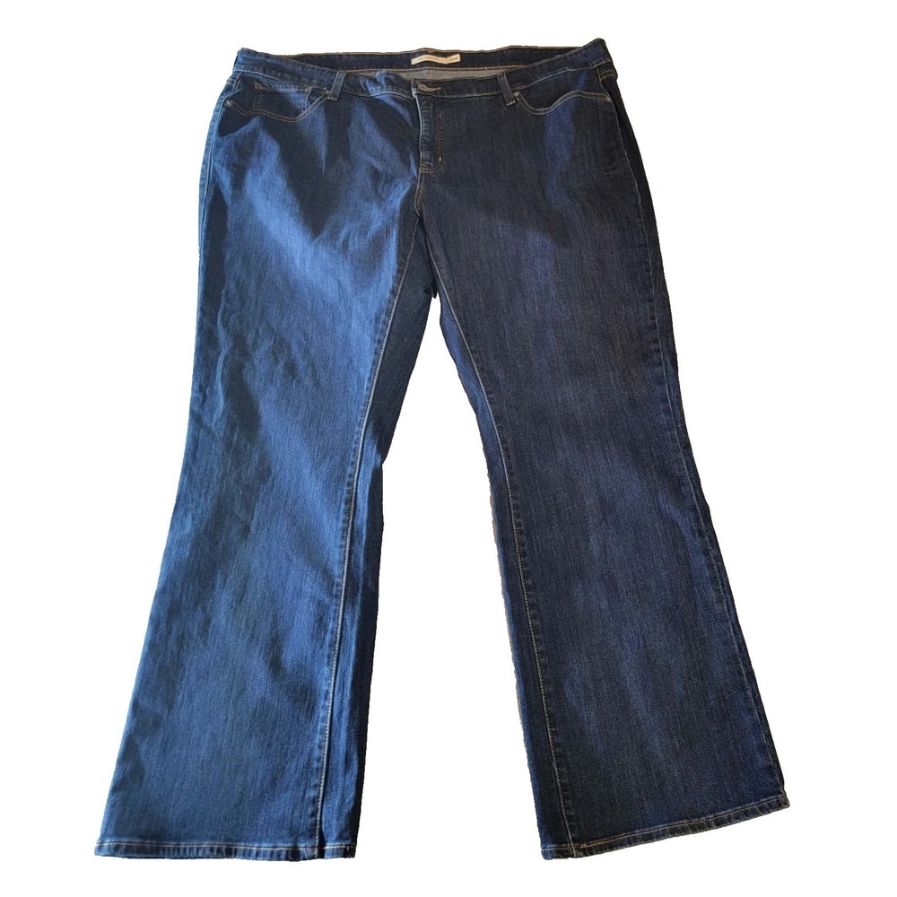 Levis 415 Relaxed Bootcut Jeans Womens 24W Dark Wash Blue Denim Stretch 415-0555